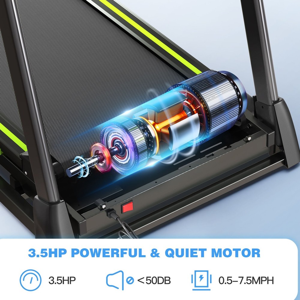 Multi-Functional LED Display Folding Treadmill With APP Tracking 4% Incline