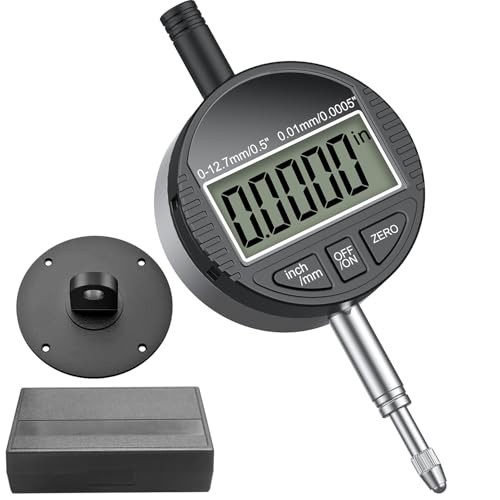 Electronic Digital Dial Indicator Gauge 0-12.7mm/0.5” 0.5”Dial Indicator