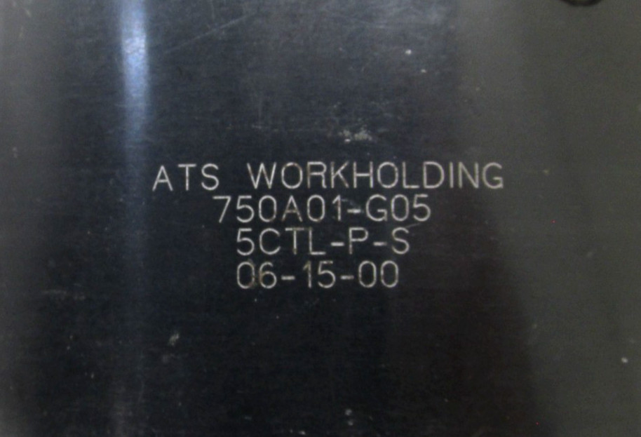 AS-IS! ATS 5C LOW-PROFILE TRUE LENGTH CNC COLLET CHUCK w/ PLAIN BACK MOUNT #5CTL