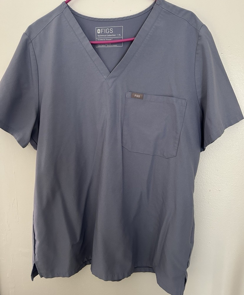 FIGS Technical Collection XL Gray Scrubs Set Unisex Solid Medical