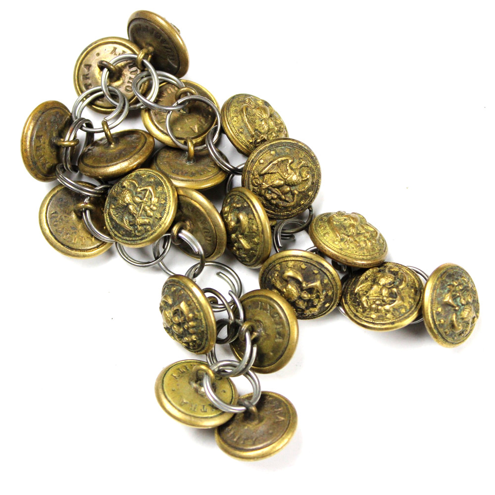 1852 1941 USN US NAVY BUTTON GROUPING LOT EXTRA QUALITY BRASS LEFT FACING EAGLE