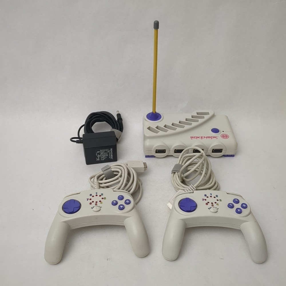 Untested Rokenbok System Command Center Deck W/ 2 Remote Controllers & Adapter