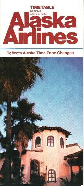 Alaska Airlines timetable 1983/10/30