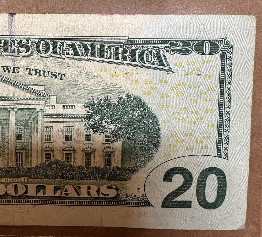 $20 BILL INK SMEARS ERROR RARE