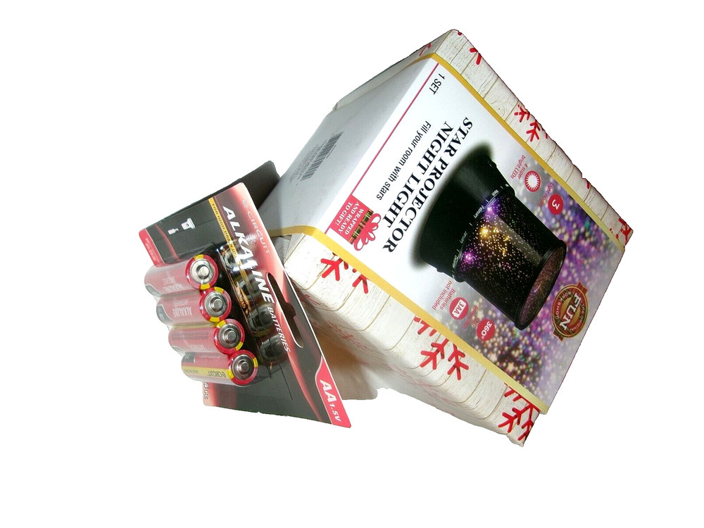 360 LED Star Projector Night Light LED 3 Light Modes Solid/Twinkle Battery Power