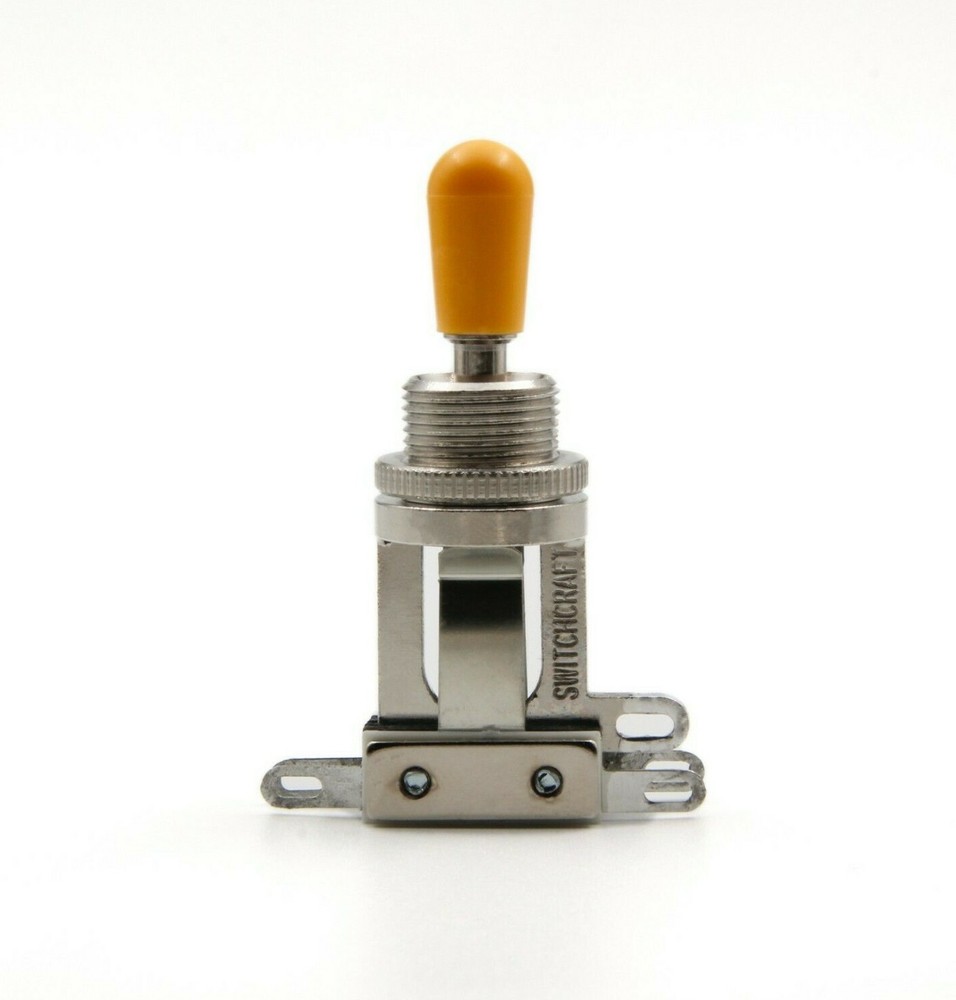 Switchcraft 3-Way Short Toggle Switch w/ Genuine Switchcraft Amber Tip