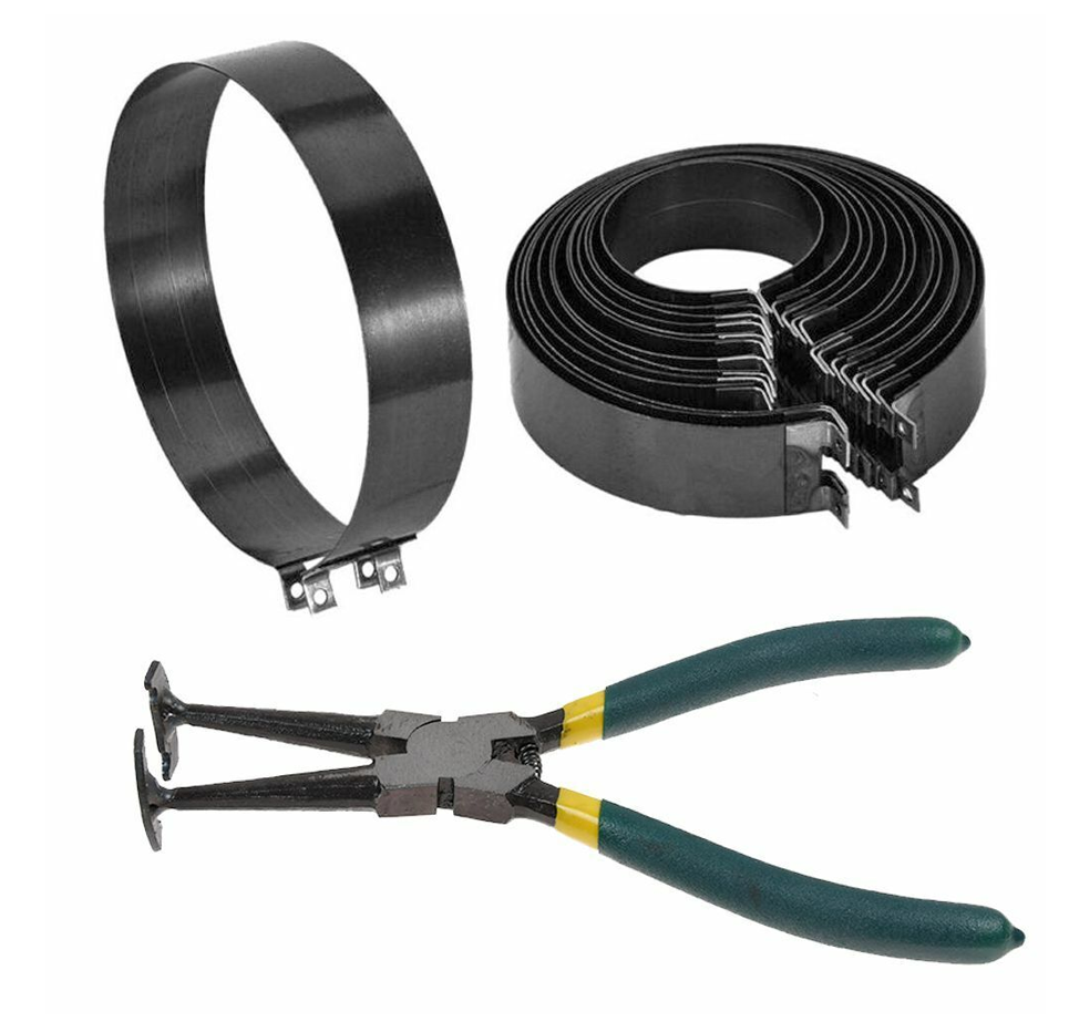 Car Professional Piston Ring Compressor Cylinder Installer Plier & 14 Band Tools