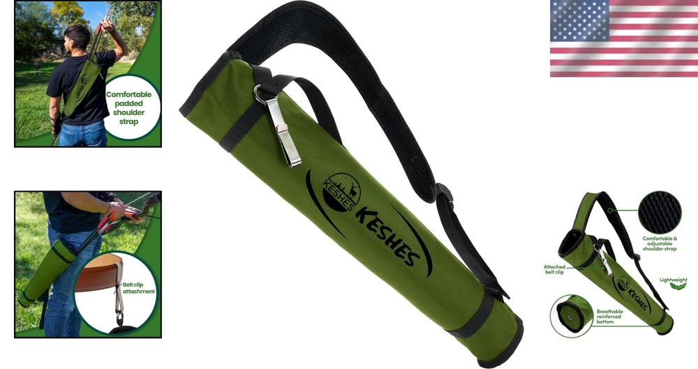 Adjustable Archery Quiver with Shoulder Strap for Bow Hunting & Target Practice