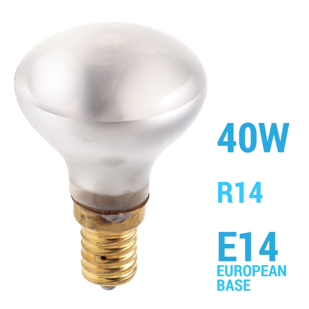 40W Watt R14 European E14 Clear 2700K Warm White 120V Volt