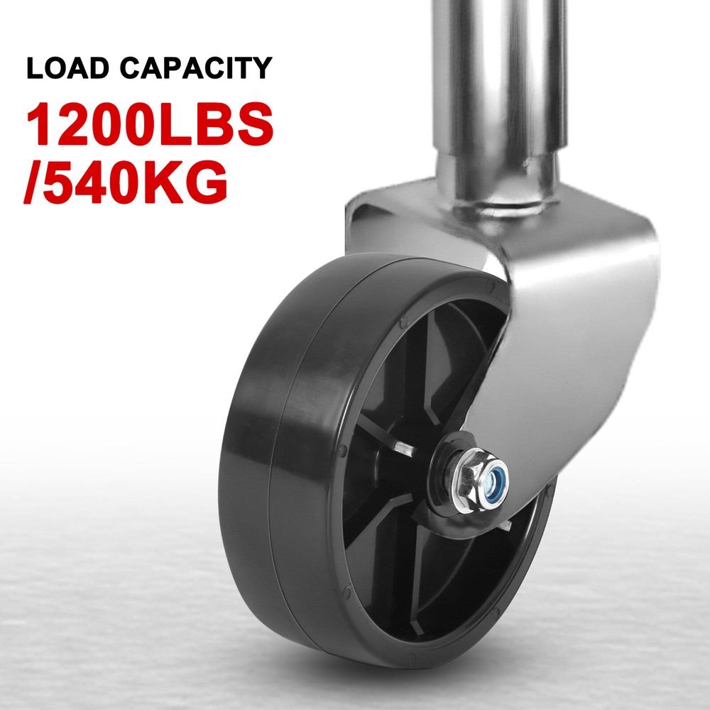 6" Replacement Boat Trailer Marine Jack Wheel Caster W/ Bolt Bushing 1200LBS US