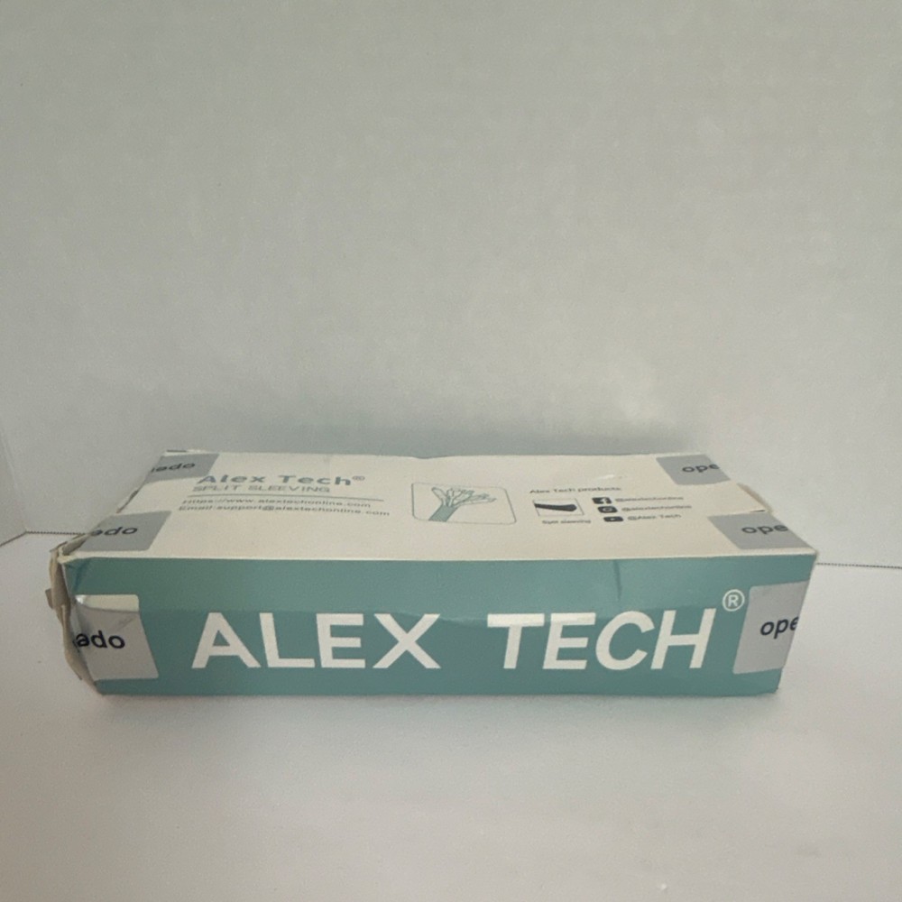 Alex Tech Split Sleeving 1/4 Inch 25 ft Black Cable Management