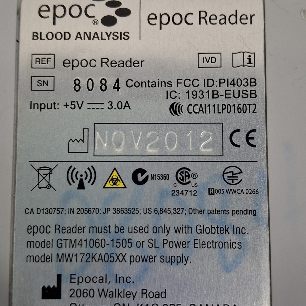 Epocal, Inc Epoc Reader Base