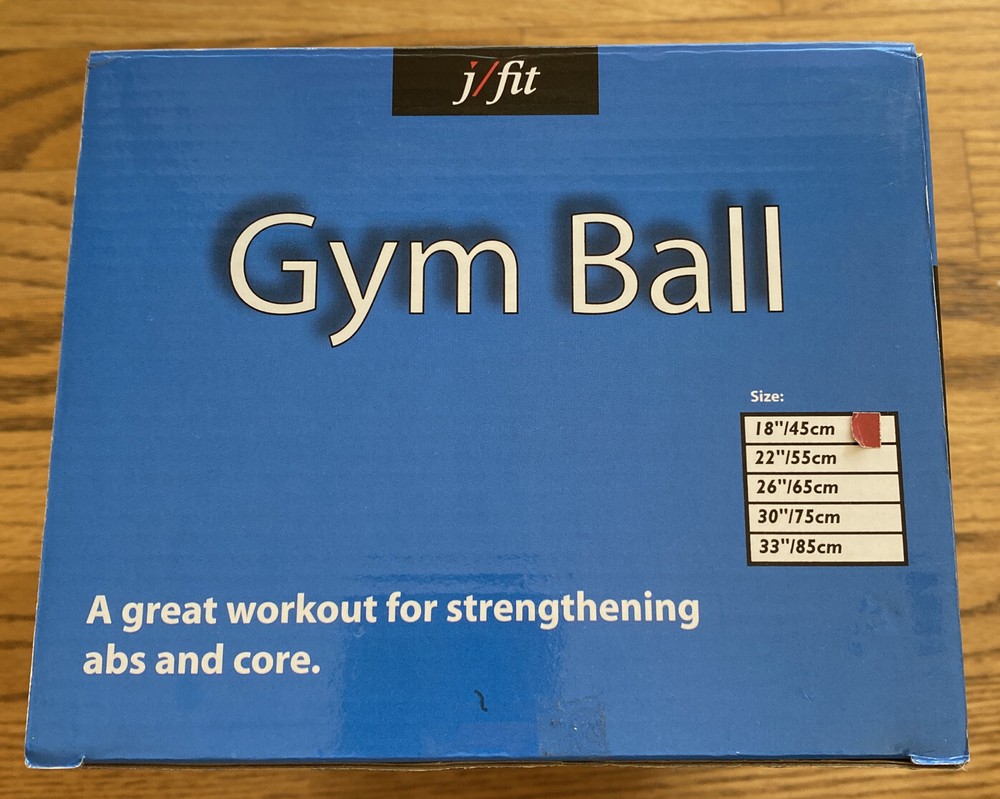 J Fit Gym Ball 18” 45 cm exercise blue