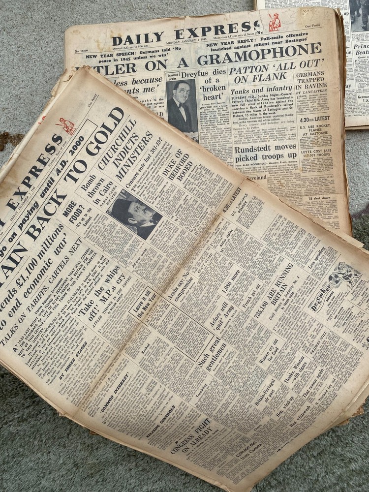 Daily Express Newspaper 3rd July 1945 ORIGINAL
