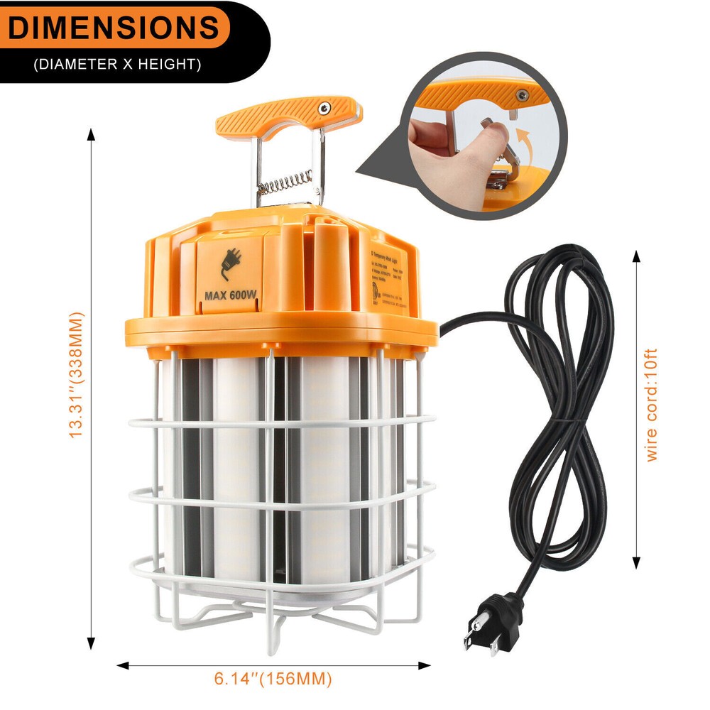 150W LED Temporary Work Light Linkable Construction Jobsite Light 5000K 21000LM