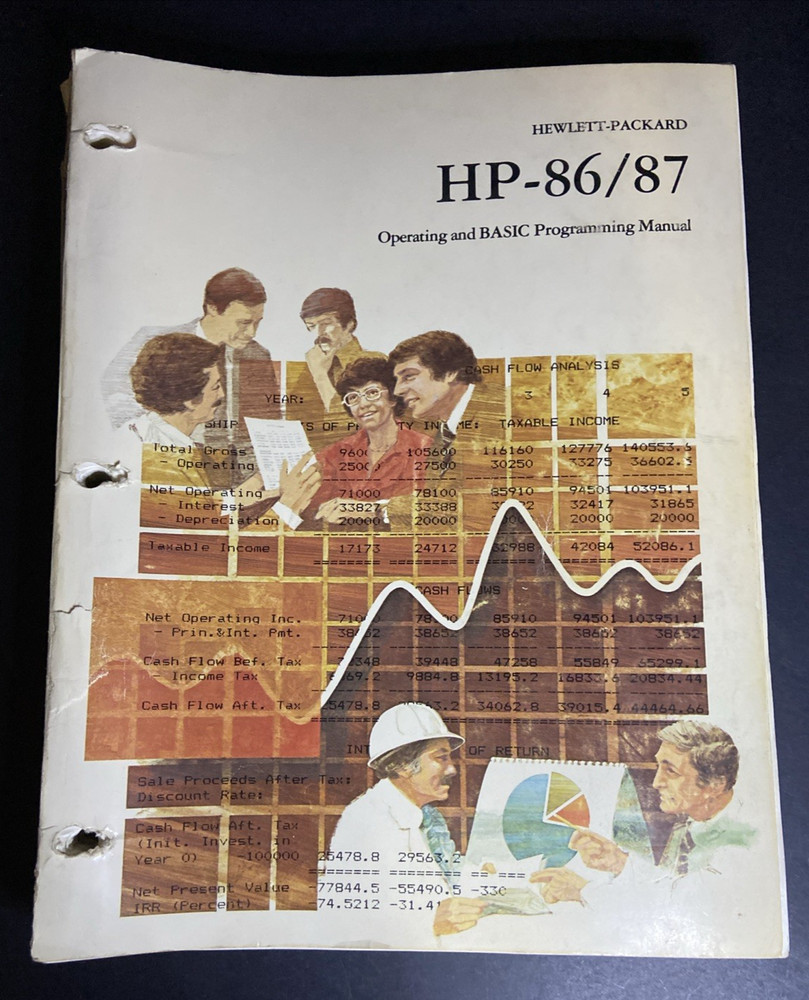 Hewlett Packard HP 86/87 Operating and BASIC Programming Manual Vintage