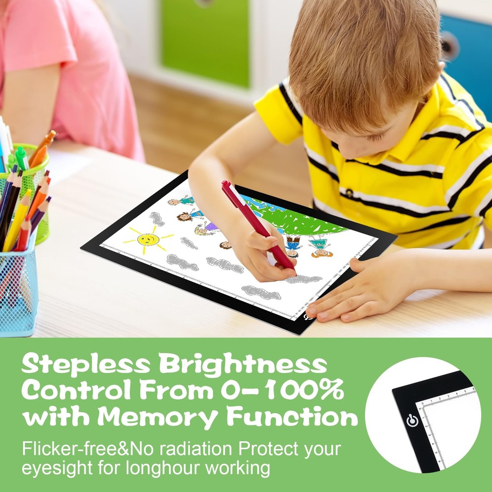 9x12 Inch Light Pad, Ultra-Thin USB Powered Bright Light up Adjustable Light ...