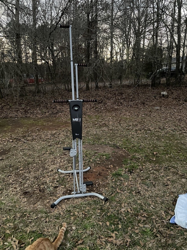 MaxiClimber Vertical Climber Exercise Machine Timer Digital Display Black Silver