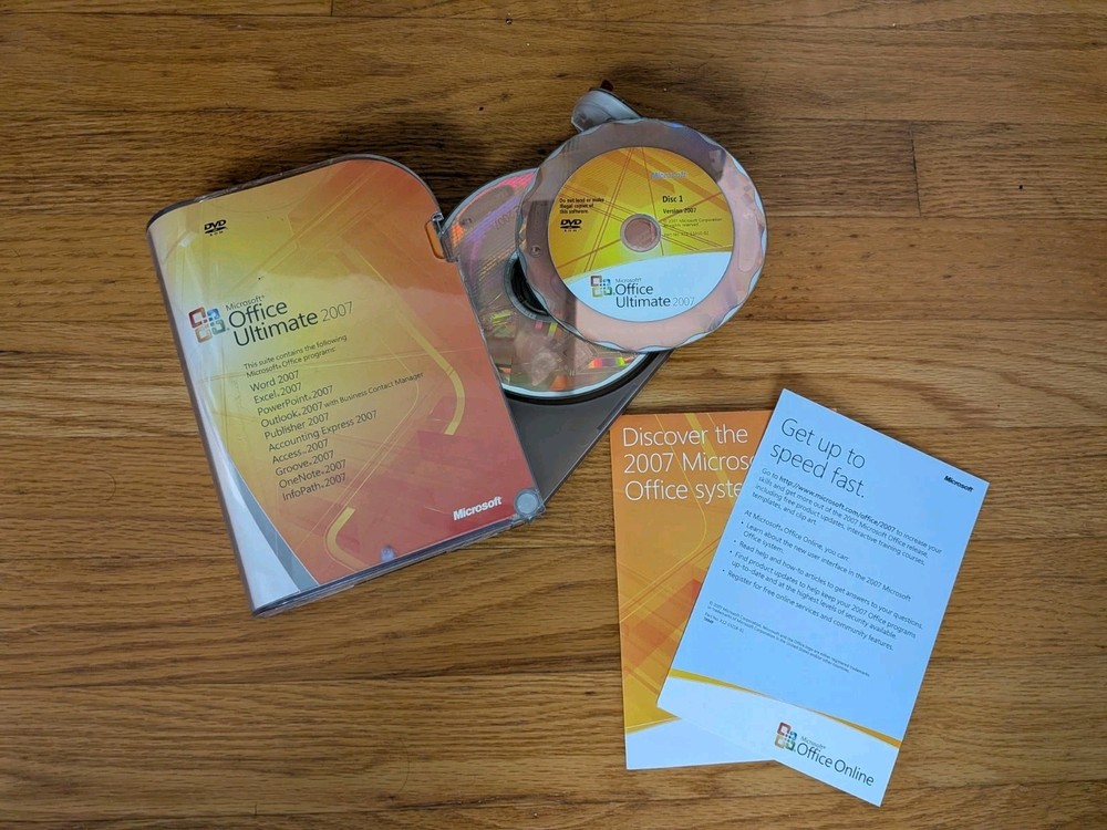 Microsoft Office Ultimate 2007 DVD Full Version Word Excel Powerpoint