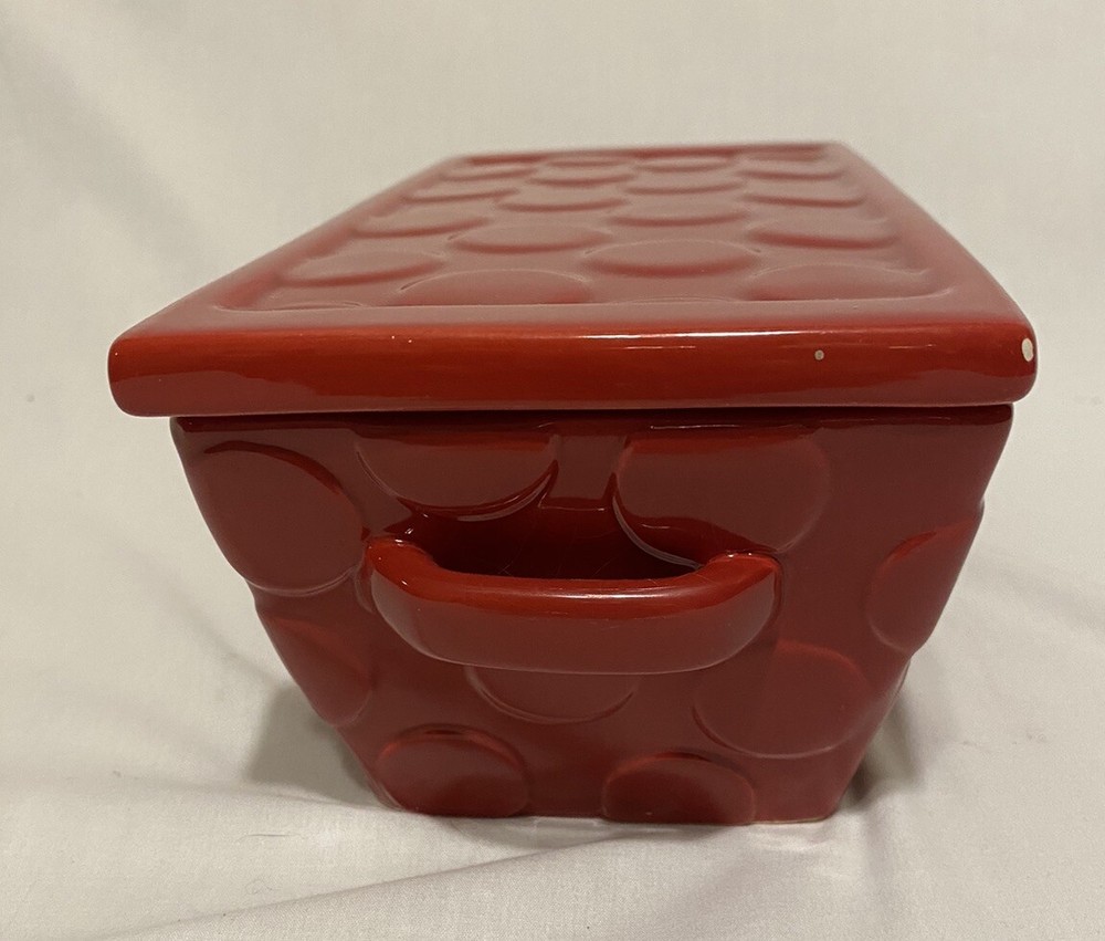 Real Home Red Ceramic High Fire Earthenware w/Lid 10" x 4"