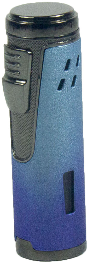 Quad Flame Cigar Torch Lighter with Cigar Punch Cutter Red Flame Adjustable