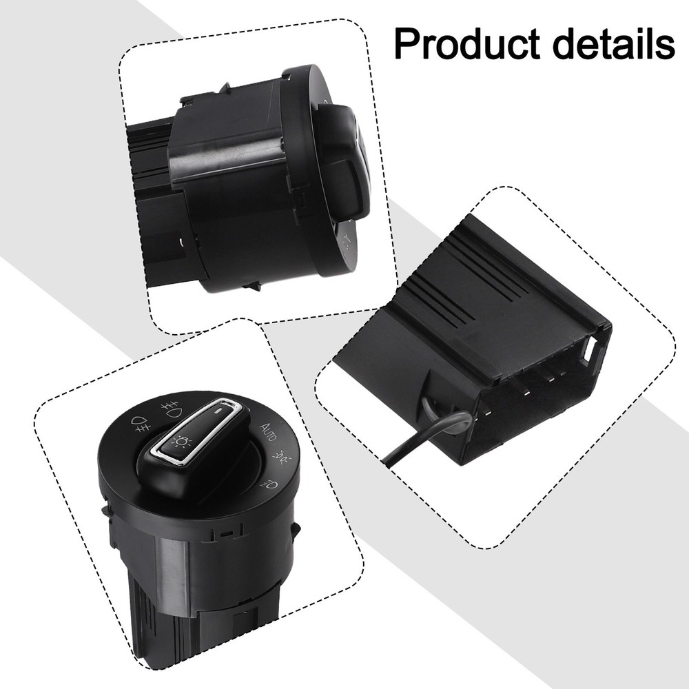 Auto Headlight Switch Chrome w/Light Sensor Module For VW Golf Mk4 Passat Polo☀️