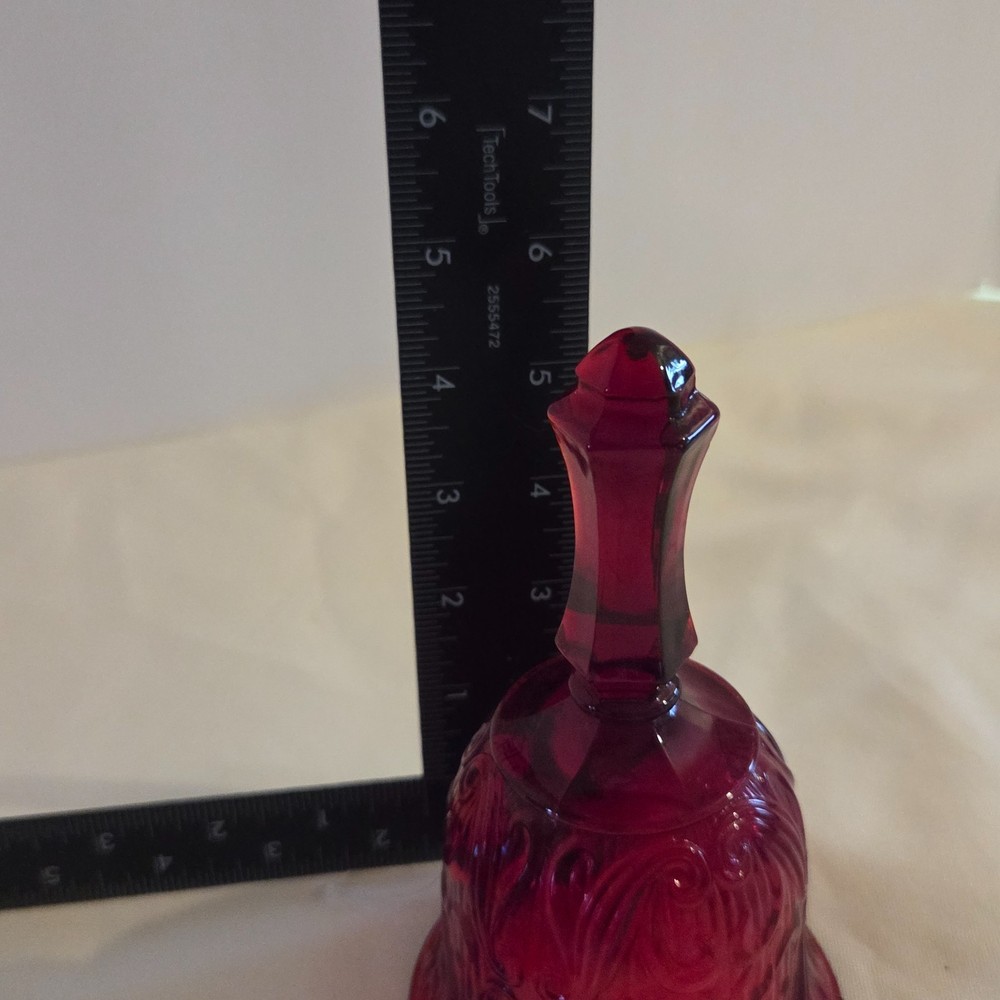 Vtg L.E. Smith Ruby Red 40th Anniversary Bell 6 1/4"