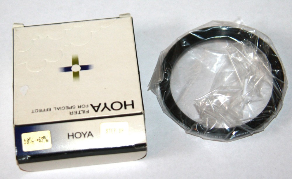 Hoya filter step up ring 58mm 62mm