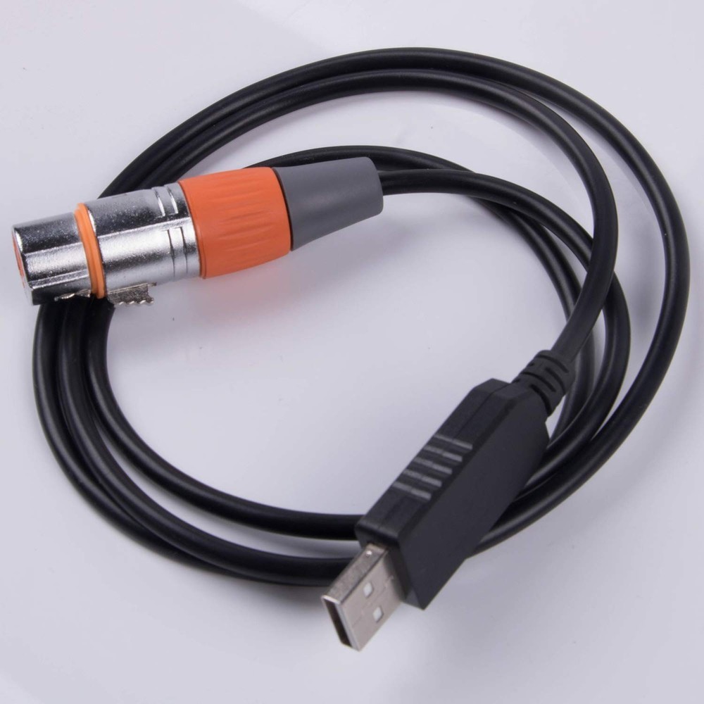 High-Speed USB DMX Interface 6ft Cable - Versatile Lighting Control Solution