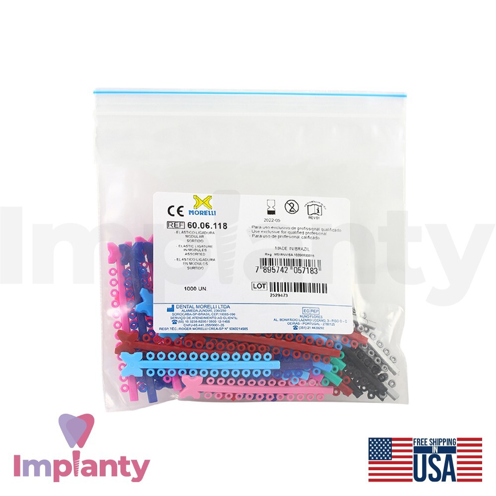 Morelli Polyurethane Elastic Ligature Modules Assorted Colors 1000pcs