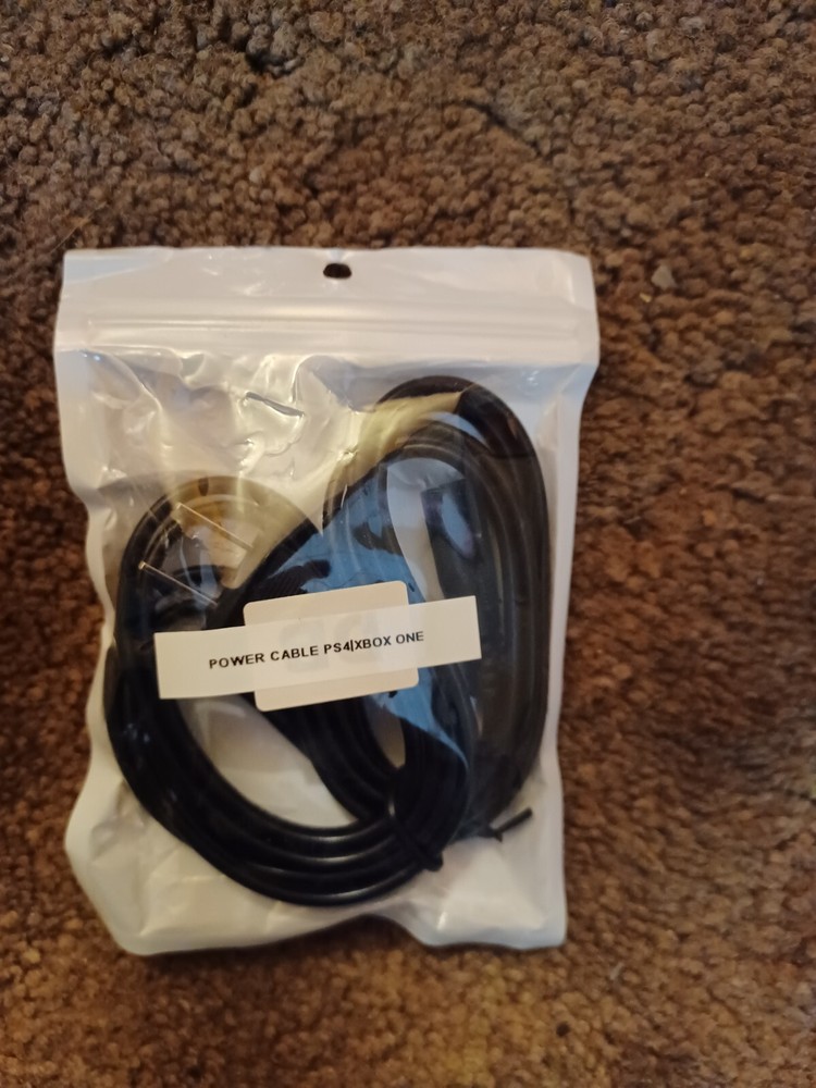 Power Cable For PS4 Playstation 4 / Xbox One Black