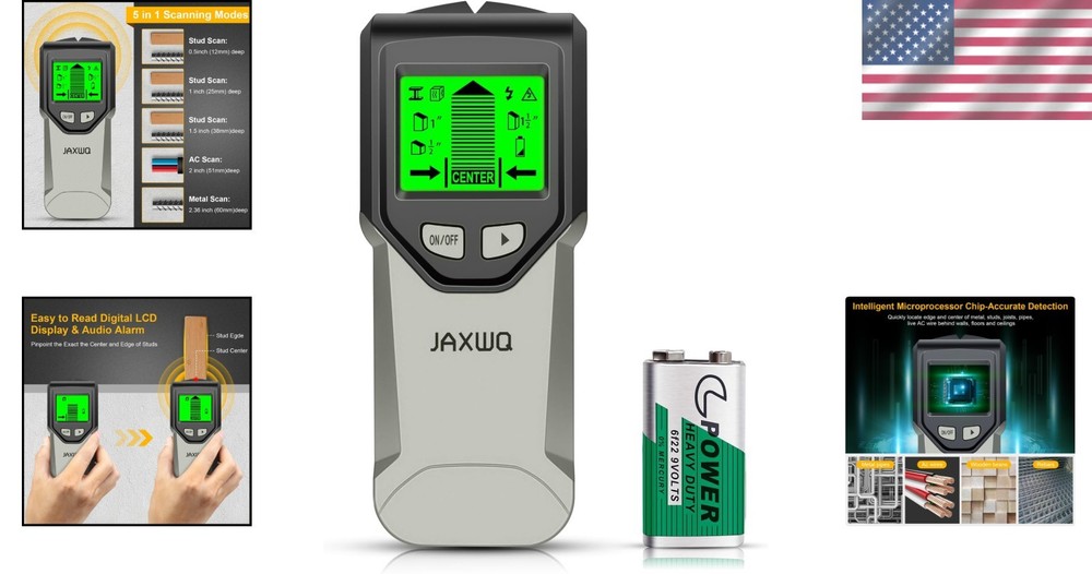 Accurate Wall Scanner with Smart Chip - Versatile Stud Finder for DIY Experts