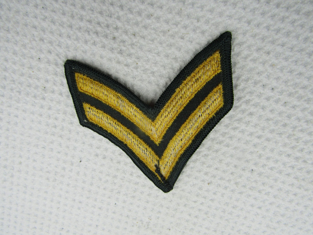 Vintage USARMY CORPORAL PATCH Cut Edge Cold War