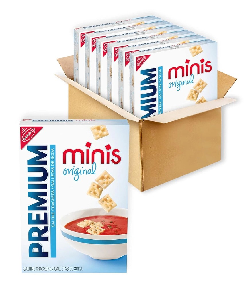 Premium Original Mini Saltine Crackers 6 - 11 oz Boxes