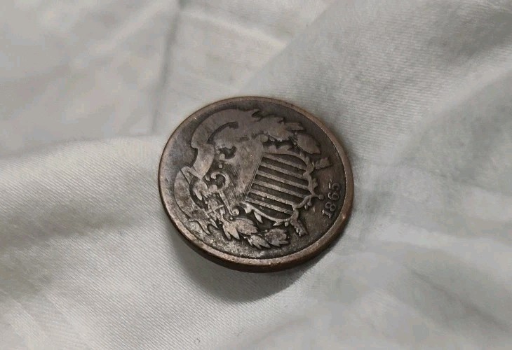 1865 Two Cent Piece G/Vg Coin