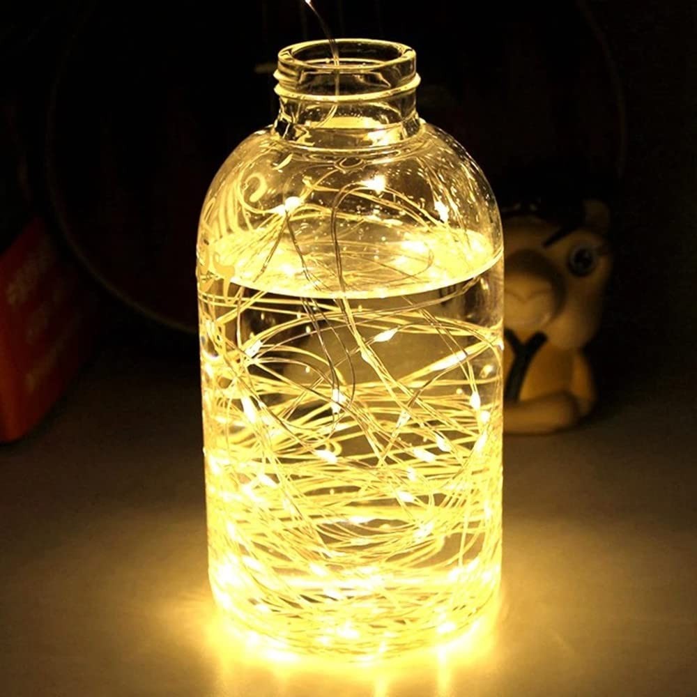 Copper Wire String Lights USB Powered LED Fairy Lights 8 Modes with Timer Rem...