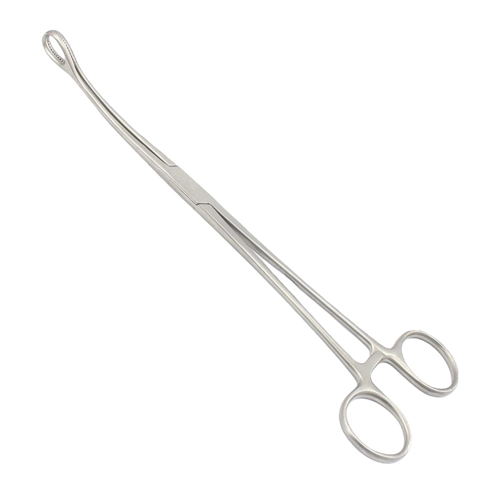Foerster Sponge Forceps, 10", Curved, Serrated Jaws, Premium