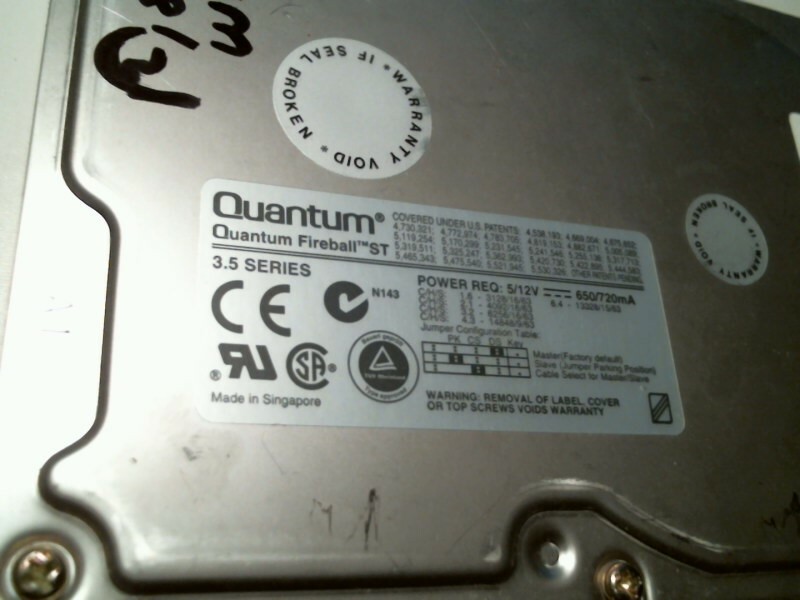 IDE Hard Disk Drive Quantum Fireball ST ST21AB1 02-A A0F09 2160AT