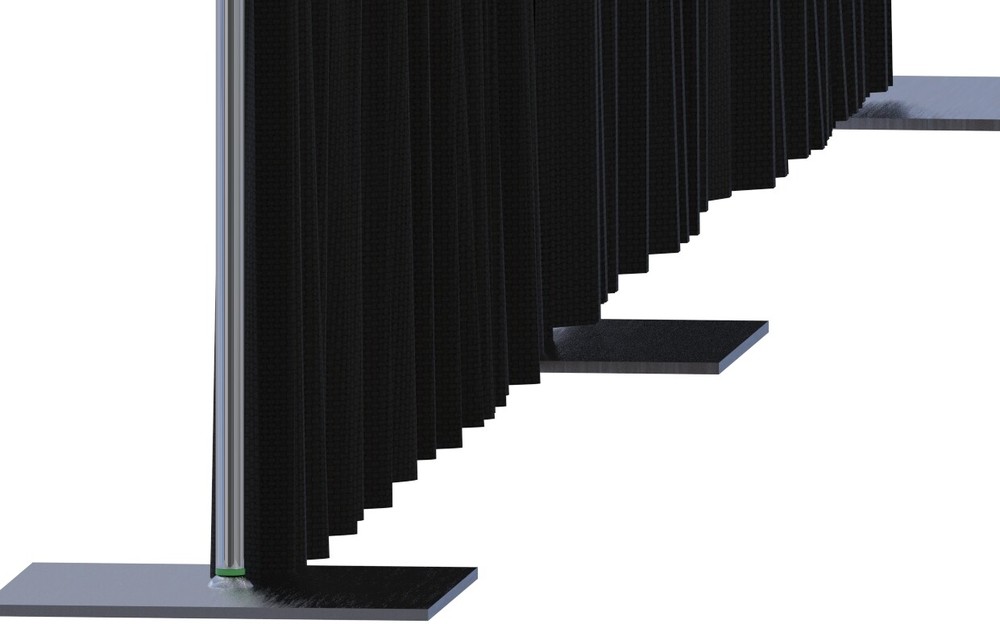 QUICK BACKDROP KIT 10 FT TALL x 20 FT WIDE PIPE WITH DRAPE(BLACK DRAPE)