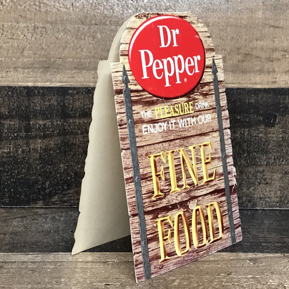 Vintage DR PEPPER Folding Paper Restaurant Table Diner Advertisement Tower