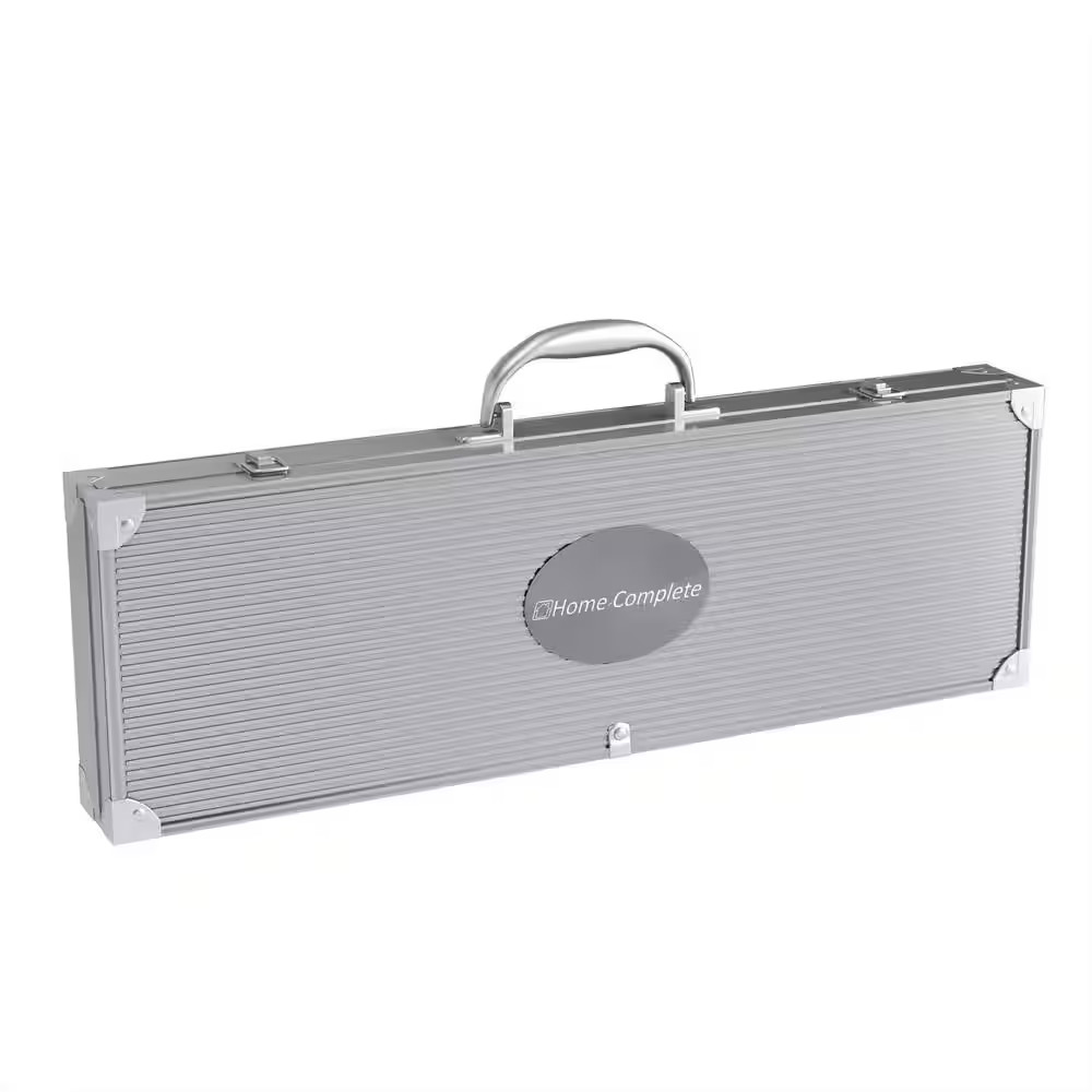 Stainless Steel BBQ Grill Tool Set with Storage Case