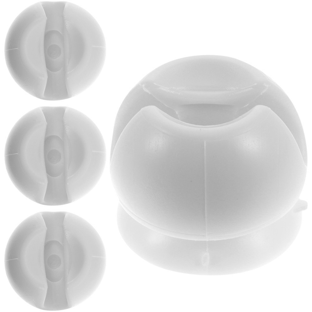 4pcs Suction Cup Wall Mounted Toothbrush Holder Plastic Bathroom Storage Rack