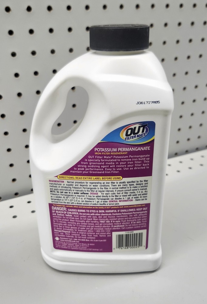 OUT Filter Mate Potassium Permanganate Iron Filter Regenerant 4.75 lb