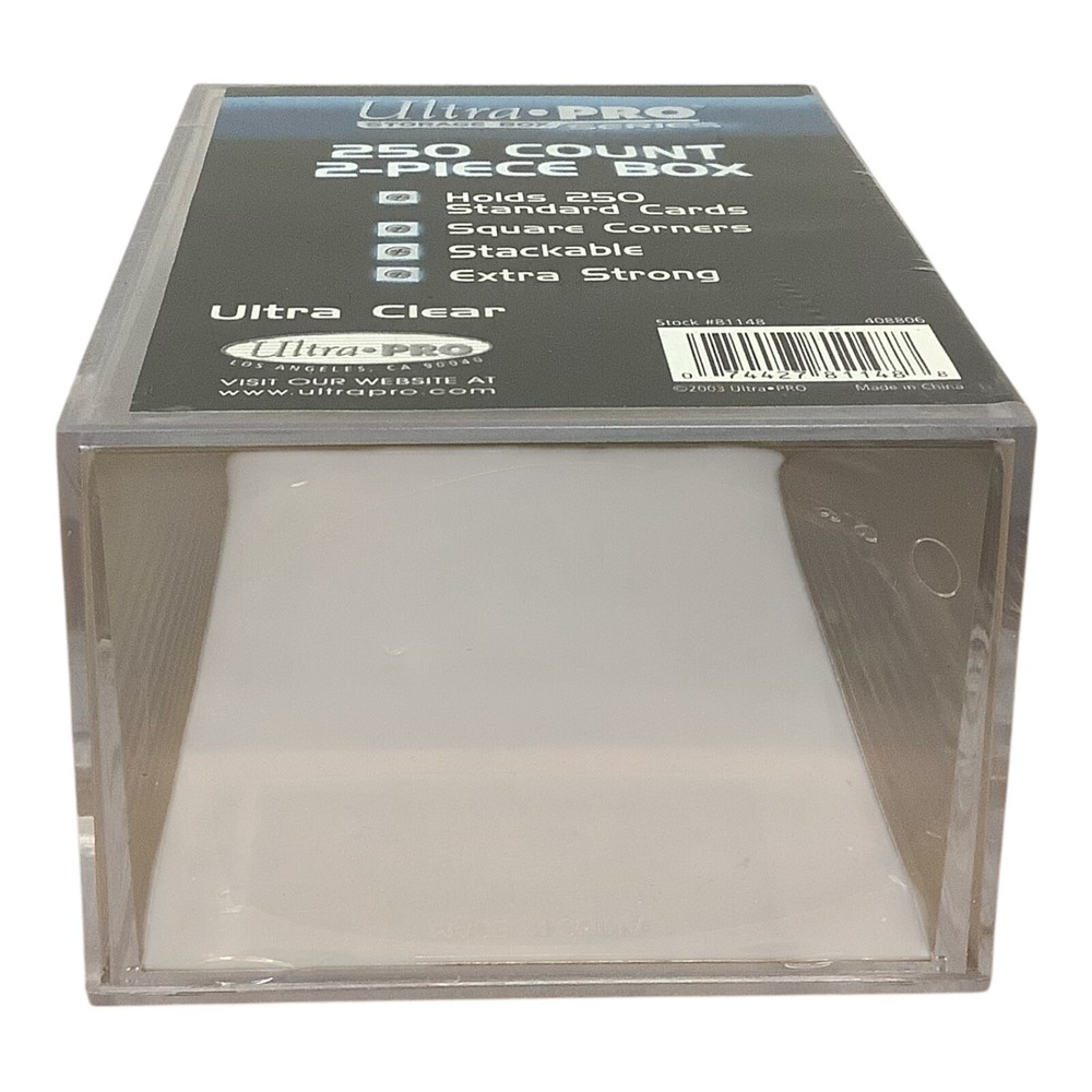 Ultra PRO 250 Count 2-Piece Box Ultra Clear Card Holder Stackable