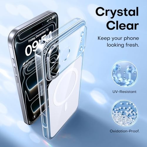 TAURI Original Design for iPhone 17 Pro Case, Compatible with MagSafe with Scree