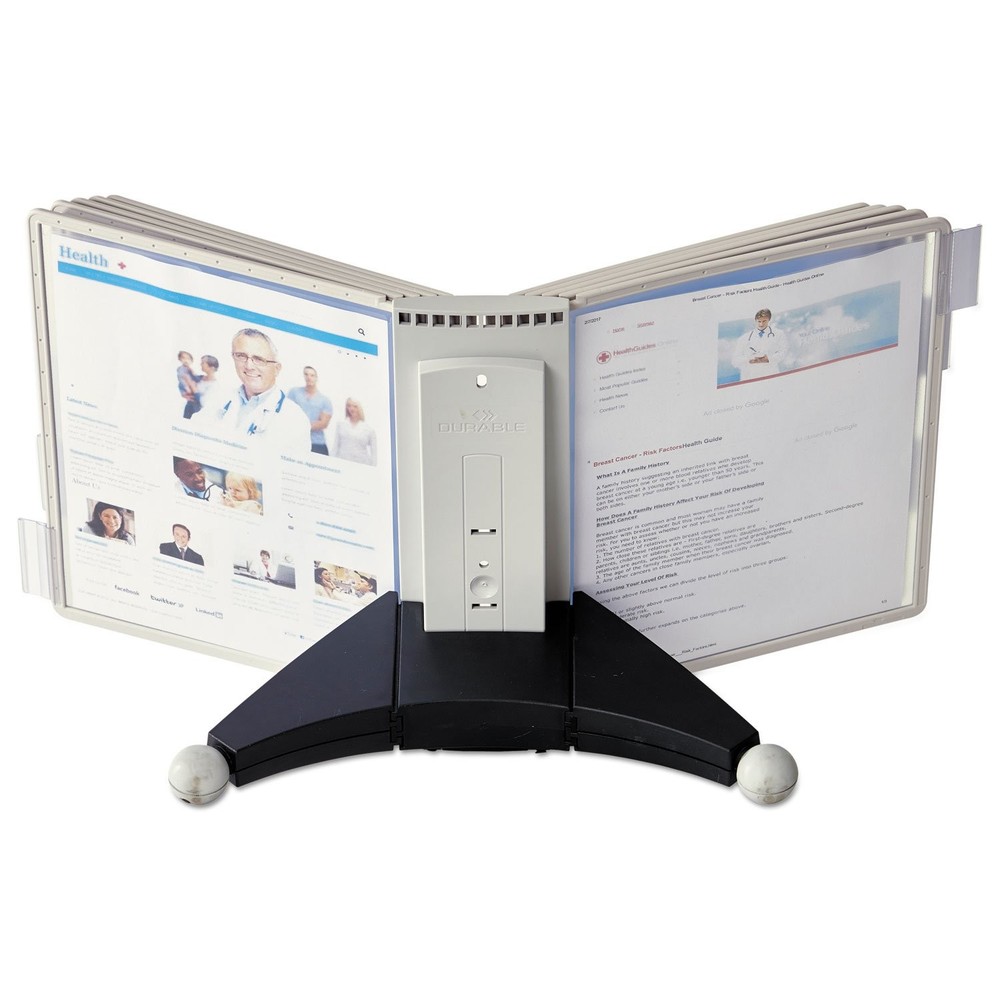 Desktop Reference System with 10 Double-Sided Panels - Letter-Size 8.5" x 11"...