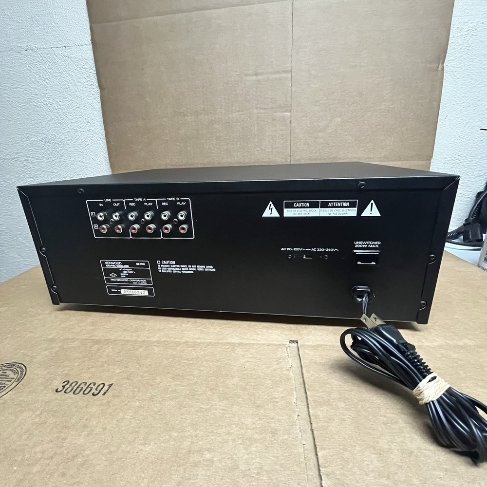 Kenwood GE-1100 Graphic Equalizer TESTED AND WORKING.