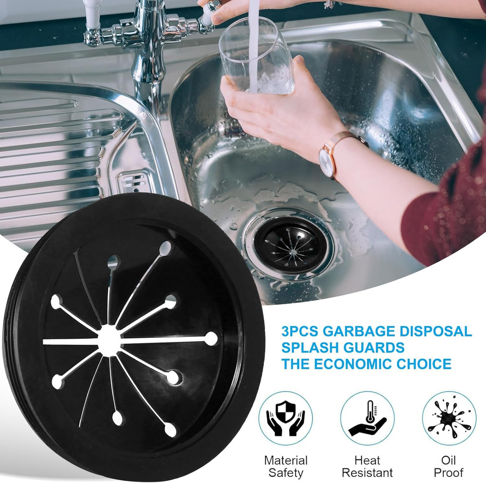 Kitchen Garbage Disposal Rubber Drain Insert,3Pcs Garbage Disposal Cover,3 In...