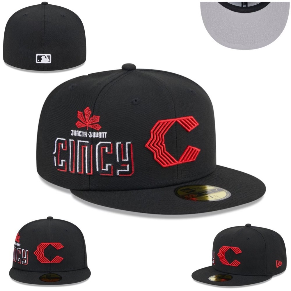 Men's Cincinnati Reds MLB Basic New Baseball Cap 59FIFTY Era Fitted Hat-NWT