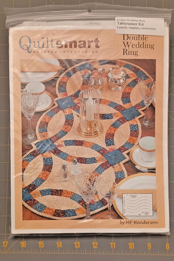 Quiltsmart Printed Interfacing Double Wedding Ring Table Runner or Small Quilt